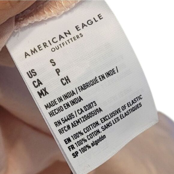 American Eagle Women's Pink Floral Ruffle Boho Dress Size S - Picture 6 of 7